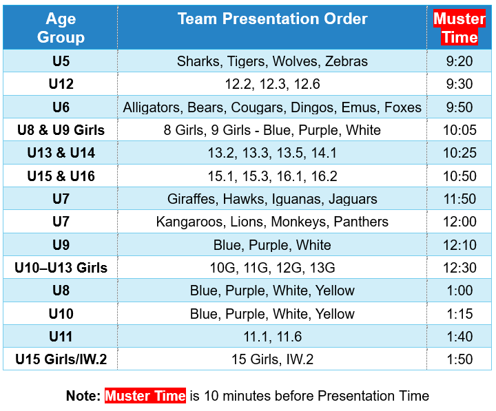 Timetable